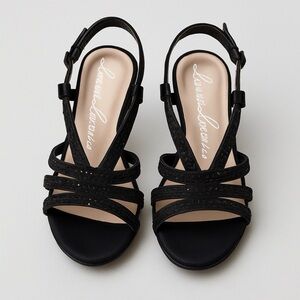 Lauren Lorraine Toddler Girls Dress Heel Sandals Glitter Party Shoes Size 10.5